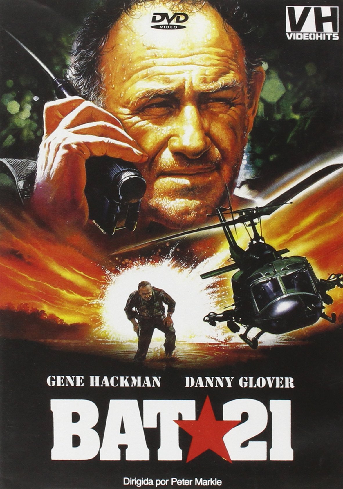 BAT 21 (1988) Gene Hackman,Danny Glover,Jerry Reed,David Marshall Grant,Clayton Rohner,Erich Anderson - Public Domain DVD NO CASE RARE !