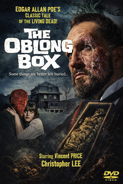 THE OBLONG BOX  (1969) Christopher Lee, Vincent Price, Hilary Dwyer, Alastair Williamson - Public Domain DVD NO CASE RARE !