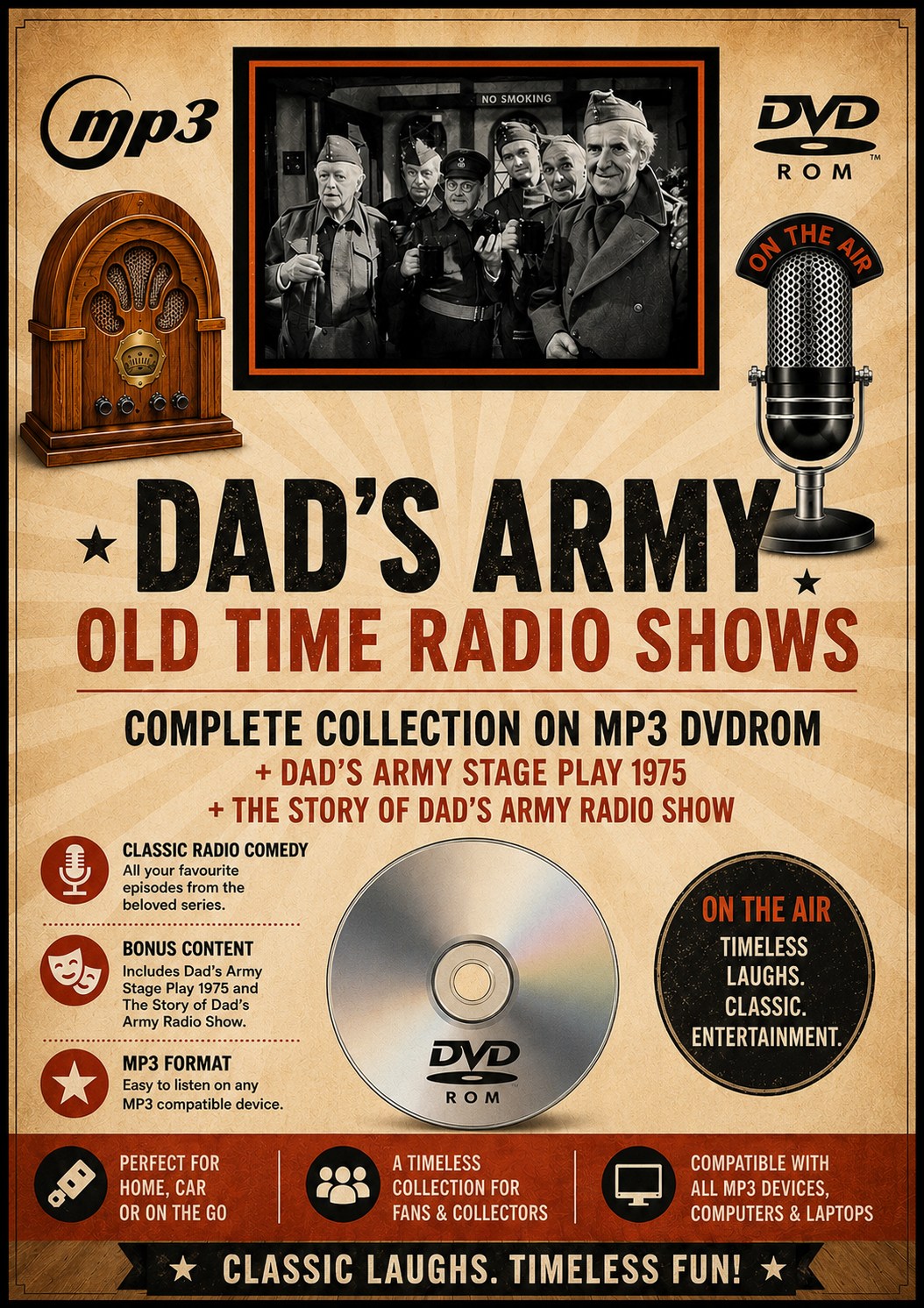 Dad's Army  Old Time Radio Shows The Complete Collection MP3 On DVD NO CASE