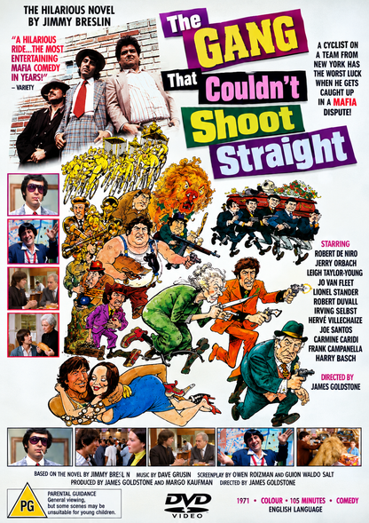 THE GANG THAT COULDN'T SHOOT STRAIGHT (1971) Jerry Orbach, Leigh Taylor-Young, Jo Van Fleet, Lionel Stander, Robert De Niro, Irving Selbst - Public Domain Movie DVD NO CASE