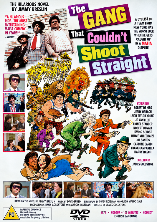 THE GANG THAT COULDN'T SHOOT STRAIGHT (1971) Jerry Orbach, Leigh Taylor-Young, Jo Van Fleet, Lionel Stander, Robert De Niro, Irving Selbst - Public Domain Movie DVD NO CASE