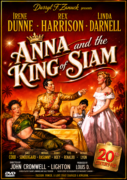 ANNA AND THE KING OF SIAM (1946) Irene Dunne, Rex Harrison, Linda Darnell - VERY RARE DELETED TITLE ! - DVD NO CASE