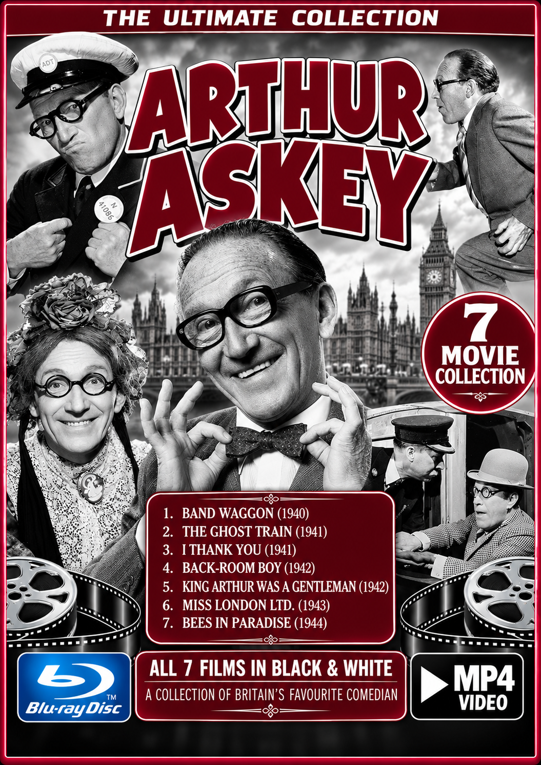 ARTHUR ASKEY COLLECTION - 7 MOVIE COLLECTION ON  BLU-RAY NO CASE