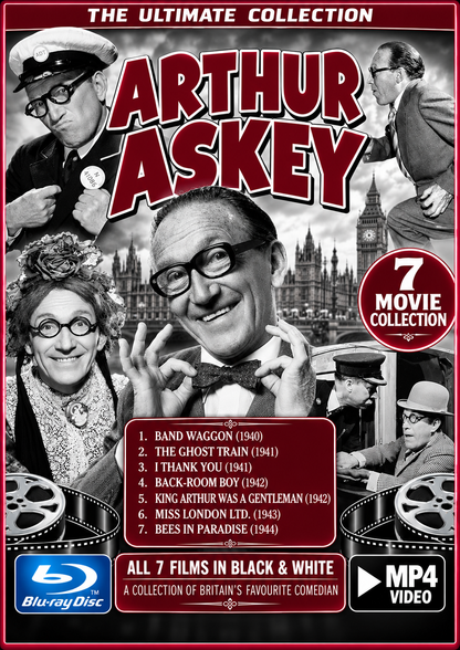 ARTHUR ASKEY COLLECTION - 7 MOVIE COLLECTION ON  BLU-RAY NO CASE