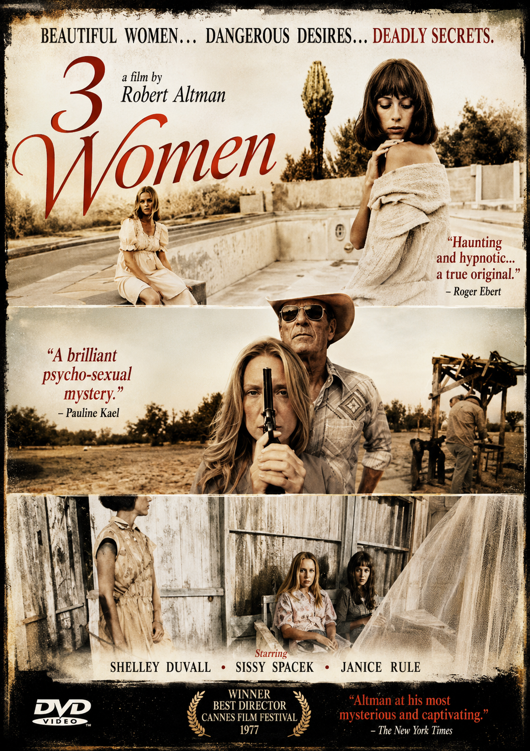 3 WOMEN (1977) Shelley Duvall,Sissy Spacek,Janice Rule - Public Domain DVD NO CASE