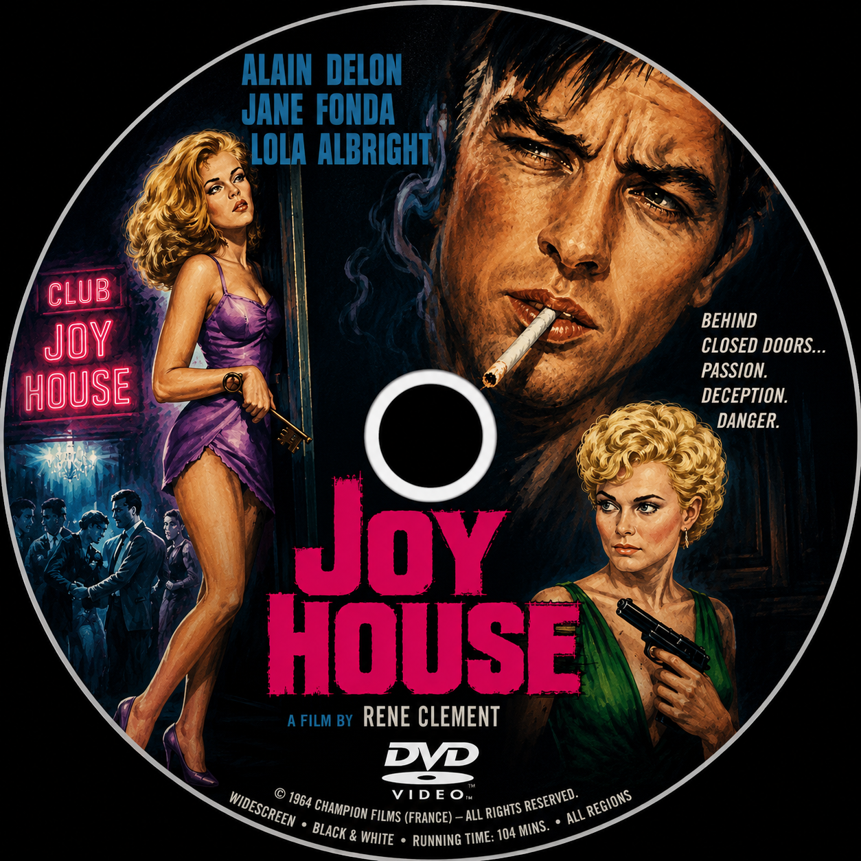 JOY HOUSE (1964) Karl Studer, Jane Fonda - Public Domain DVD NO CASE
