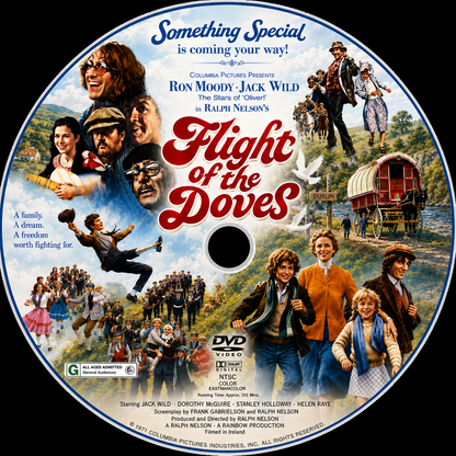 FLIGHT OF THE DOVES (1971) Ron Moody, Jack Wild, Dorothy McGuire, Stanley Holloway  - DVD NO CASE