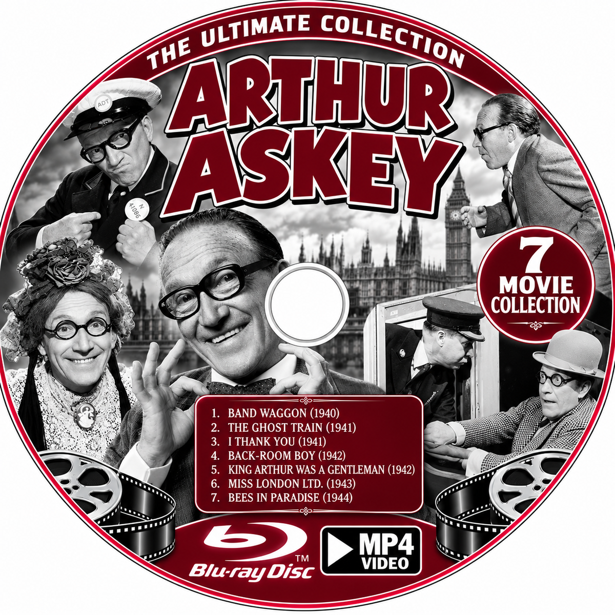 ARTHUR ASKEY COLLECTION - 7 MOVIE COLLECTION ON  BLU-RAY NO CASE