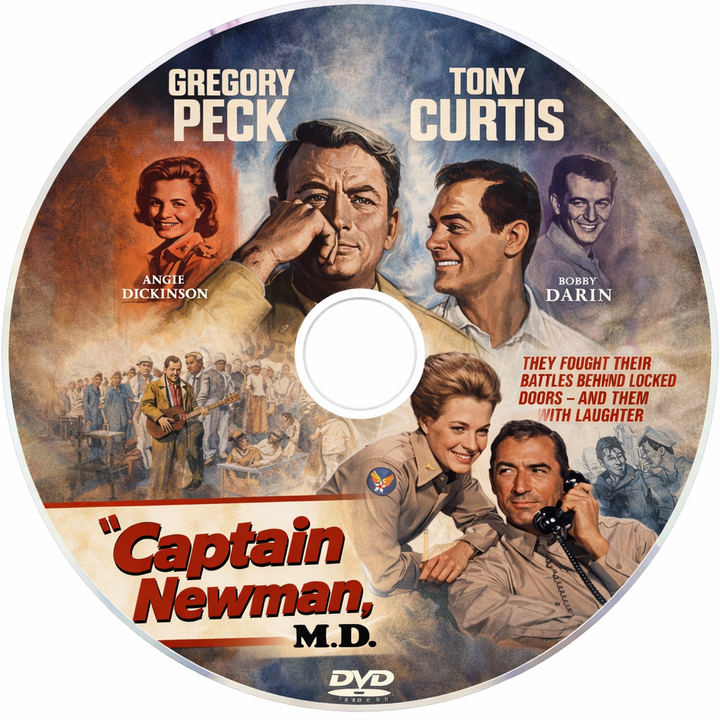 CAPTAIN NEWMAN M.D.  (1963) Gregory Peck, Tony Curtis, Angie Dickinson, Eddie Albert, James Gregory - Public Domain DVD NO CASE