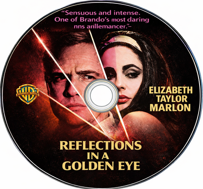 REFLECTIONS IN A GOLDEN EYE (1967) Elizabeth Taylor ,Marlon Brando, Brian Keith, Julie Harris, Robert Forster - Public Domain DVD NO CASE RARE S