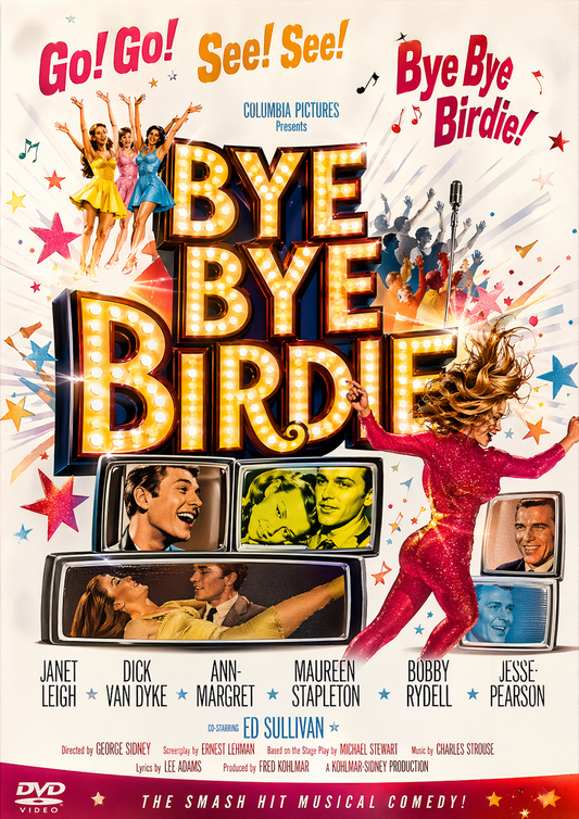 BYE BYE BIRDIE (1963) Janet Leigh, Dick Van Dyke, Ann-Margret, Maureen Stapleton, Bobby Rydell, Jesse Pearson,Ed Sullivan - Public Domain Movie DVD NO CASE