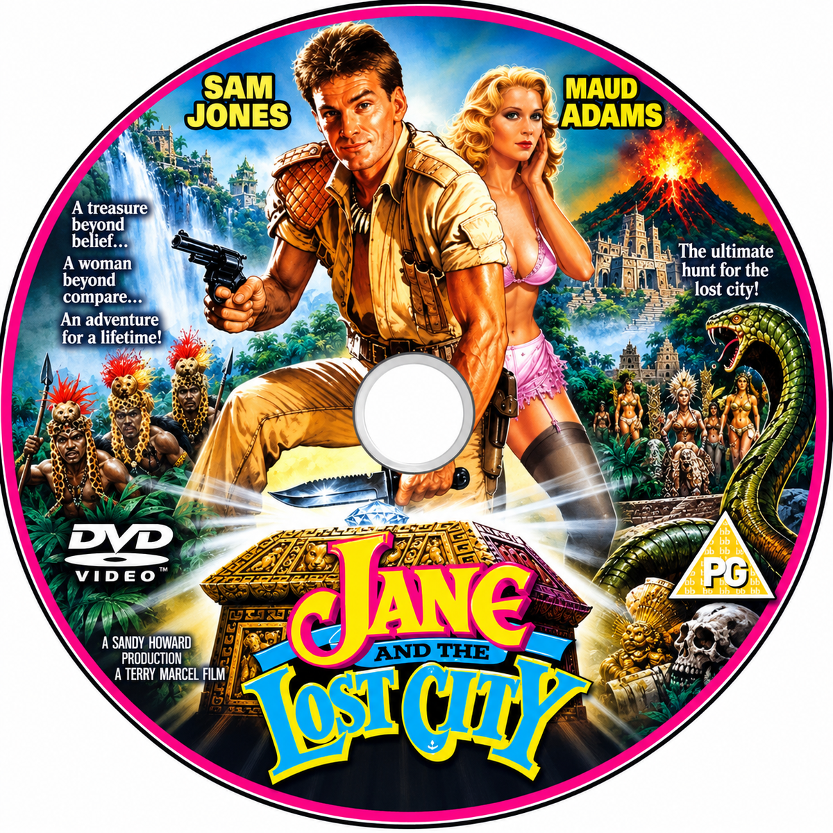 JAYNE AND THE LOST CITY (1987) DVD Maud Adams, Jasper Carrot - PUBLIC DOMAIN DVD NO CASE
