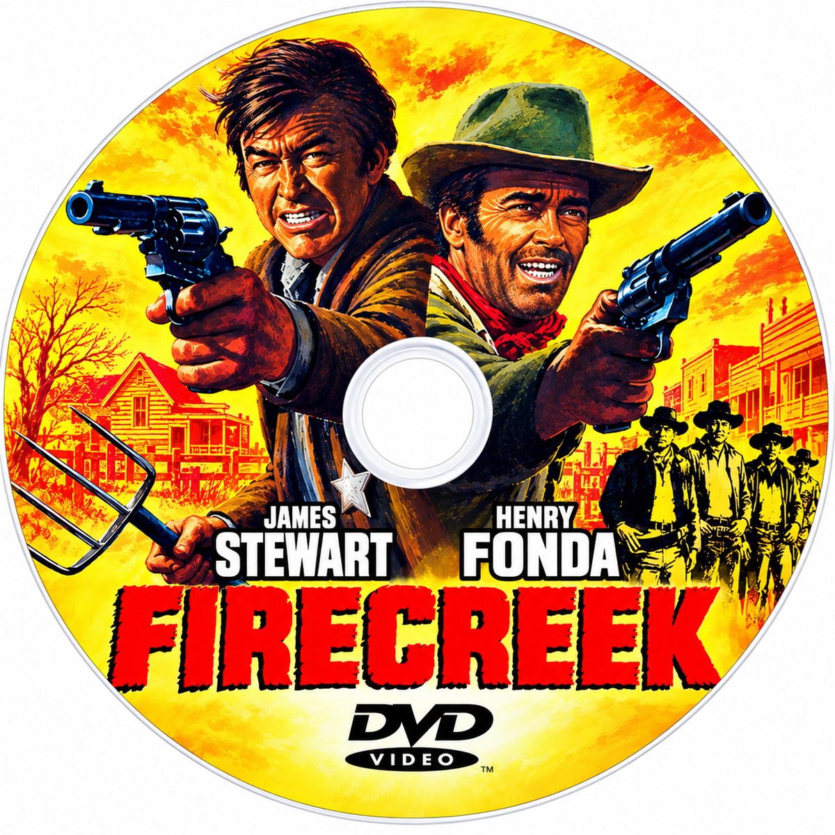 FIRECREEK (1968) James Stewart • Henry Fonda • Inger Stevens • Gary Lockwood • Dean Jagger • Ed Begley • Jay C. Flippen • Jack Elam • John Qualen - PUBLIC DOMAIN DVD ONLY NO CASE