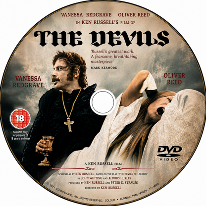 THE DEVILS (UNCUT) (1971) Starring - EVanessa Redgrave &amp; Oliver Reed - DVD NO CASE