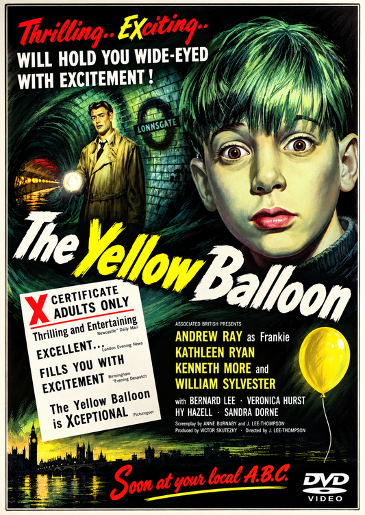 THE YELLOW BALLOON  (1953) Bernard Lee, Kenneth More, Andrew Ray, William Sylvester, Kathleen Ryan  - Public Domain DVD NO CASE