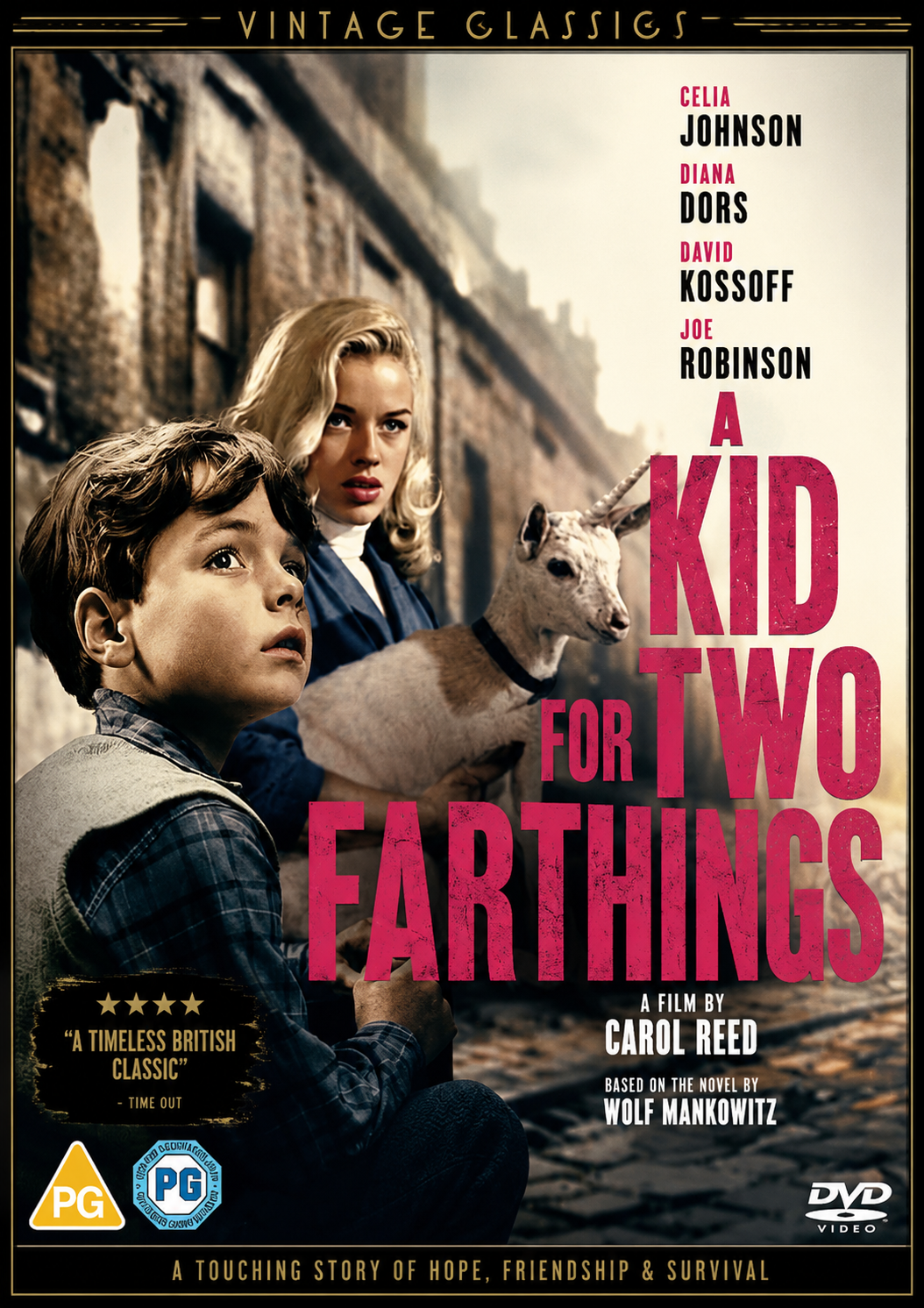 A KID OF TWO FARTHINGS (1955) Celia Johnson,Diana Dors,David Kossoff - Public Domain DVD NO CASE