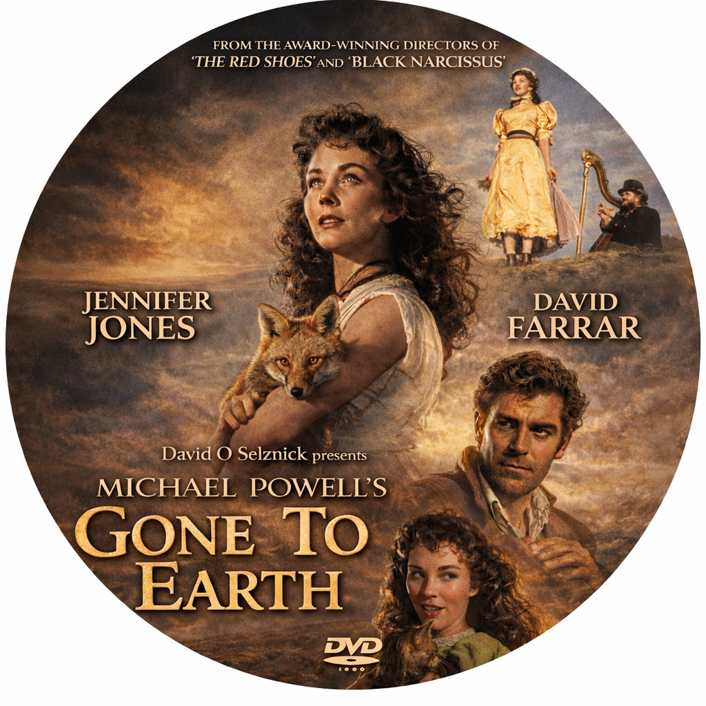 GONE TO EARTH (1950) Jennifer Jones, David Farrar, Public Domain DVD NO CASE