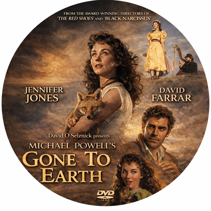 GONE TO EARTH (1950) Jennifer Jones, David Farrar, Public Domain DVD NO CASE