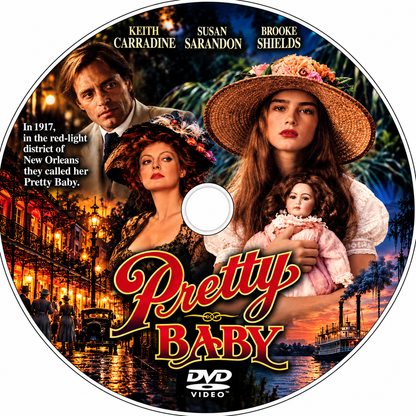 PRETTY BABY (1973) Brooke Shields, Keith Carradine, Susan Sarandon - Public Domain Movie DVD NO CASE