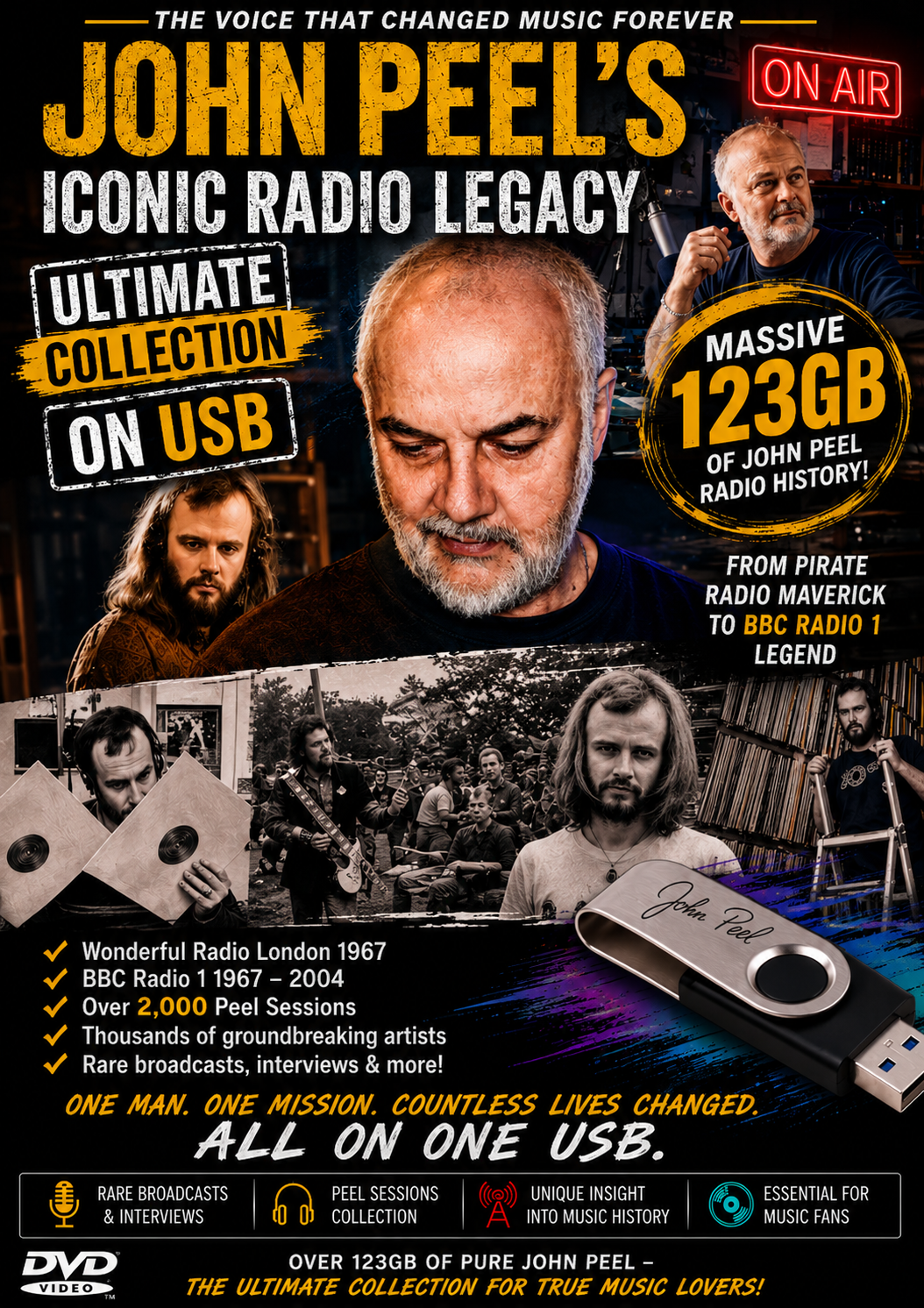 JOHN PEEL THE ULTIMATE RADIO COLLECTION ON USB 123GB