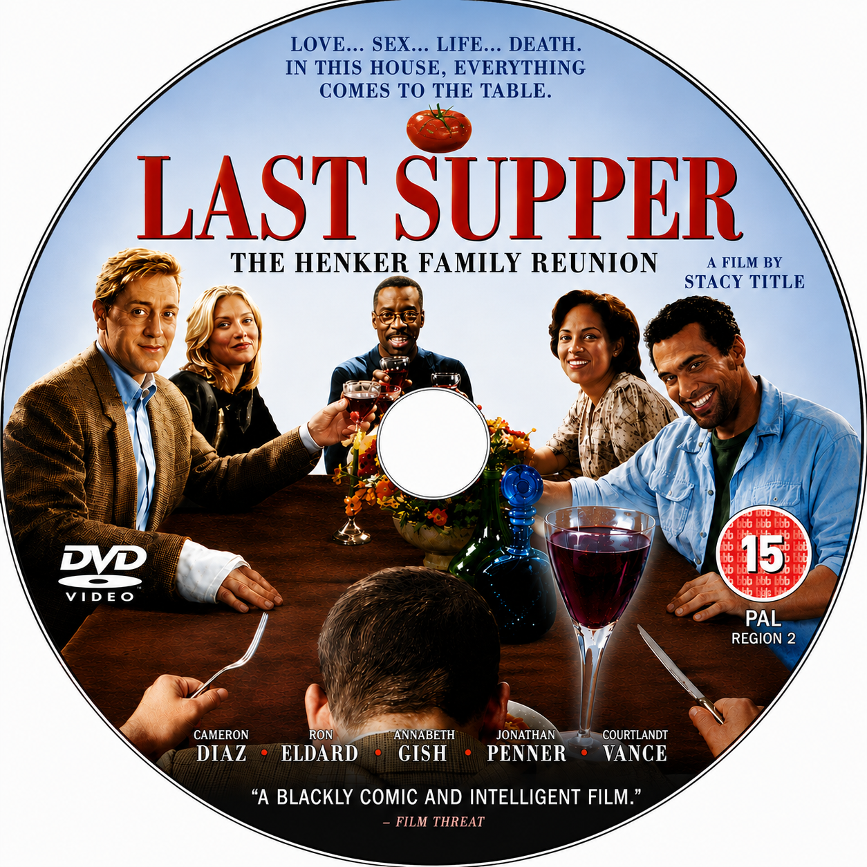 THE LAST SUPPER  (1995) Cameron Diaz,Bill Paxton,Ron Perlman - DVD, Public Domain DVD NO CASE