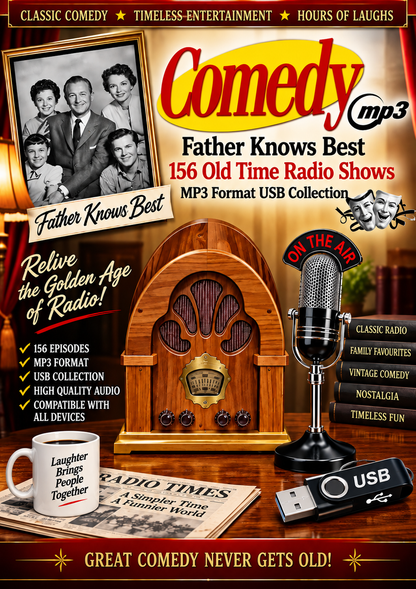 FATHER KNOWS BEST - 156 Old Time Radio Shows MP3 Audio USB