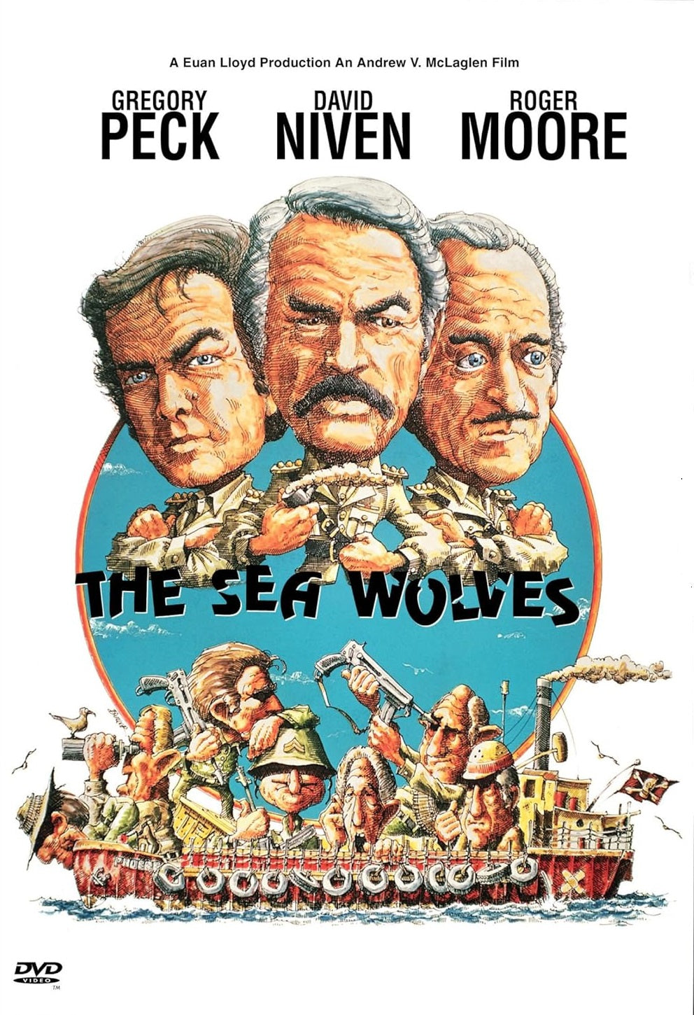 THE SEA WOLVES (1980) Gregory Peck,Roger Moore,David Niven,Trevor Howard,Patrick Macnee  - Public Domain DVD NO CASE