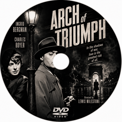 ARC OF TRIUMPH (1948) Ingrid Bergman,Charles Boyer,Charles Laughton - Public Domain DVD NO CASE