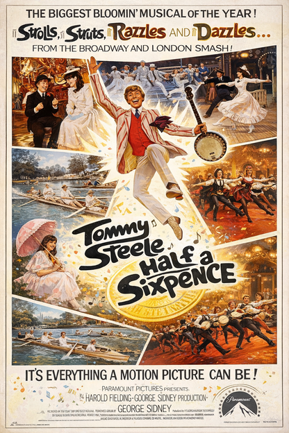 HALF A SIXPENCE  (1967) - DVD - TOMMY STEELE - Public Domain DVD NO CASE