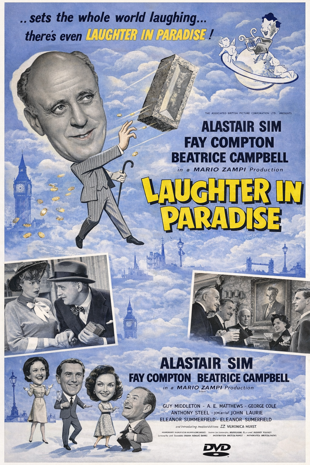 LAUGHTER IN PARADISE (1951) Alastair Sim, Fay Compton, George Cole, Guy Middleton, Hugh Griffith - Public Domain Movie DVD NO CASE