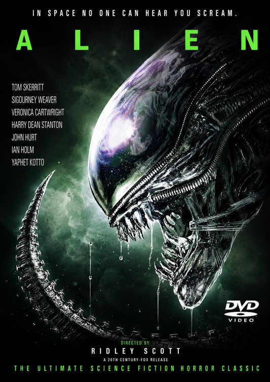 ALIEN DC (1979) Tom Skerritt • Sigourney Weaver • Veronica Cartwright • Harry Dean Stanton • John Hurt • Ian Holm • Yaphet Kotto - Public Domain Movie DVD NO CASE