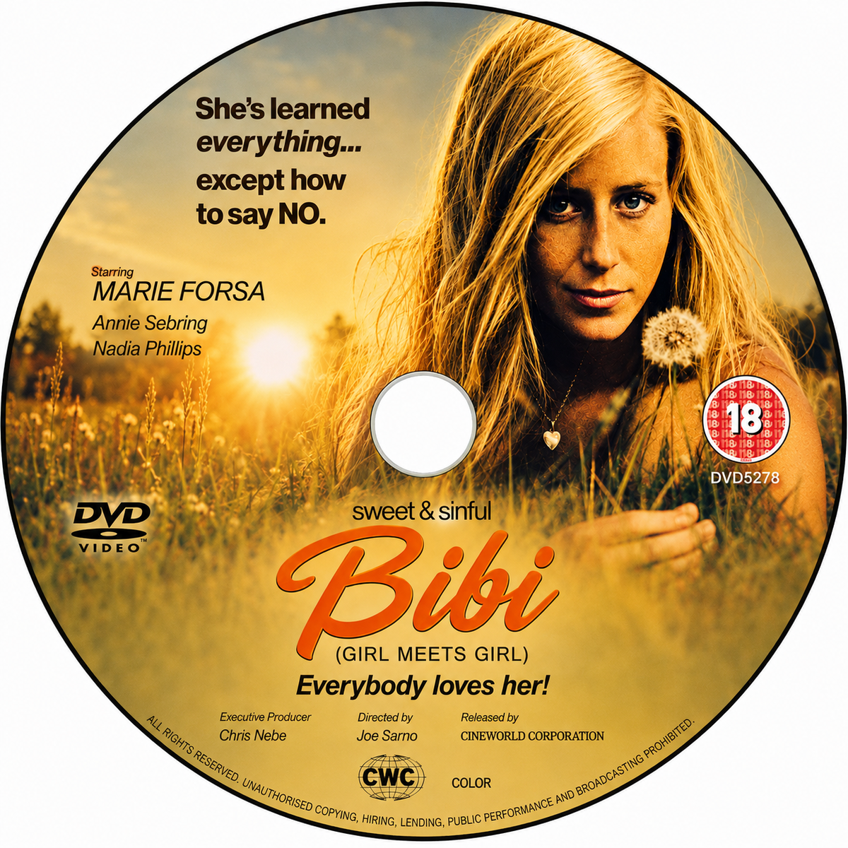 BIBI (GIRL MEETS GIRL) (18) (1974) Marie Forsa, Nadia Henkowa, Anke Syring - PUBLIC DOMAIN DVD ONLY NO CASE