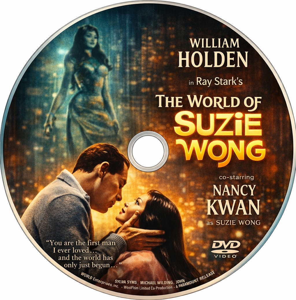 THE WORLD OF SUZIE WONG (1960)  William Holden - Public Domain Movie DVD NO CASE