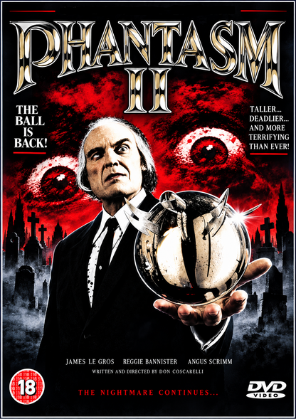 PHANTASM II (1988) James LeGros • Reggie Bannister • Angus Scrimm • Paula Irvine• DVD NO CASE