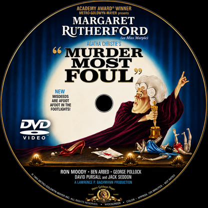''MURDER MOST FOUL'' (1964) Margaret Rutherford, Ron Moody, Bud Tingwell - VERY RARE DELETED TITLE ! - DVD NO CASE