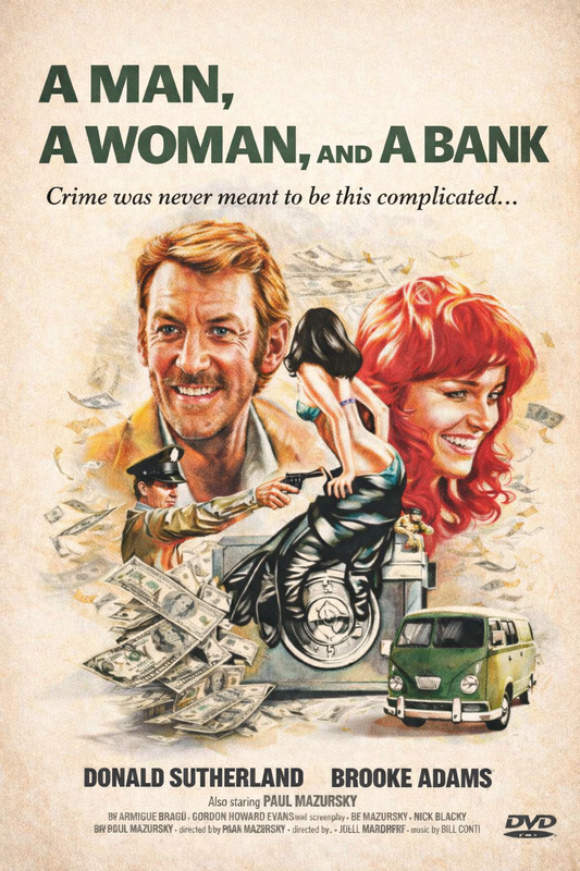 A MAN,A WOMAN AND A BANK (1979) Donald Sutherland-DVD, Public Domain DVD NO CASE
