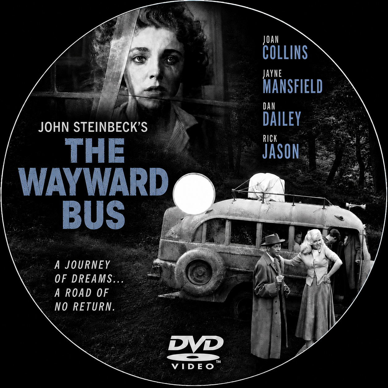 The Wayward Bus  (1957) Jayne Mansfield, Public Domain DVD NO CASE