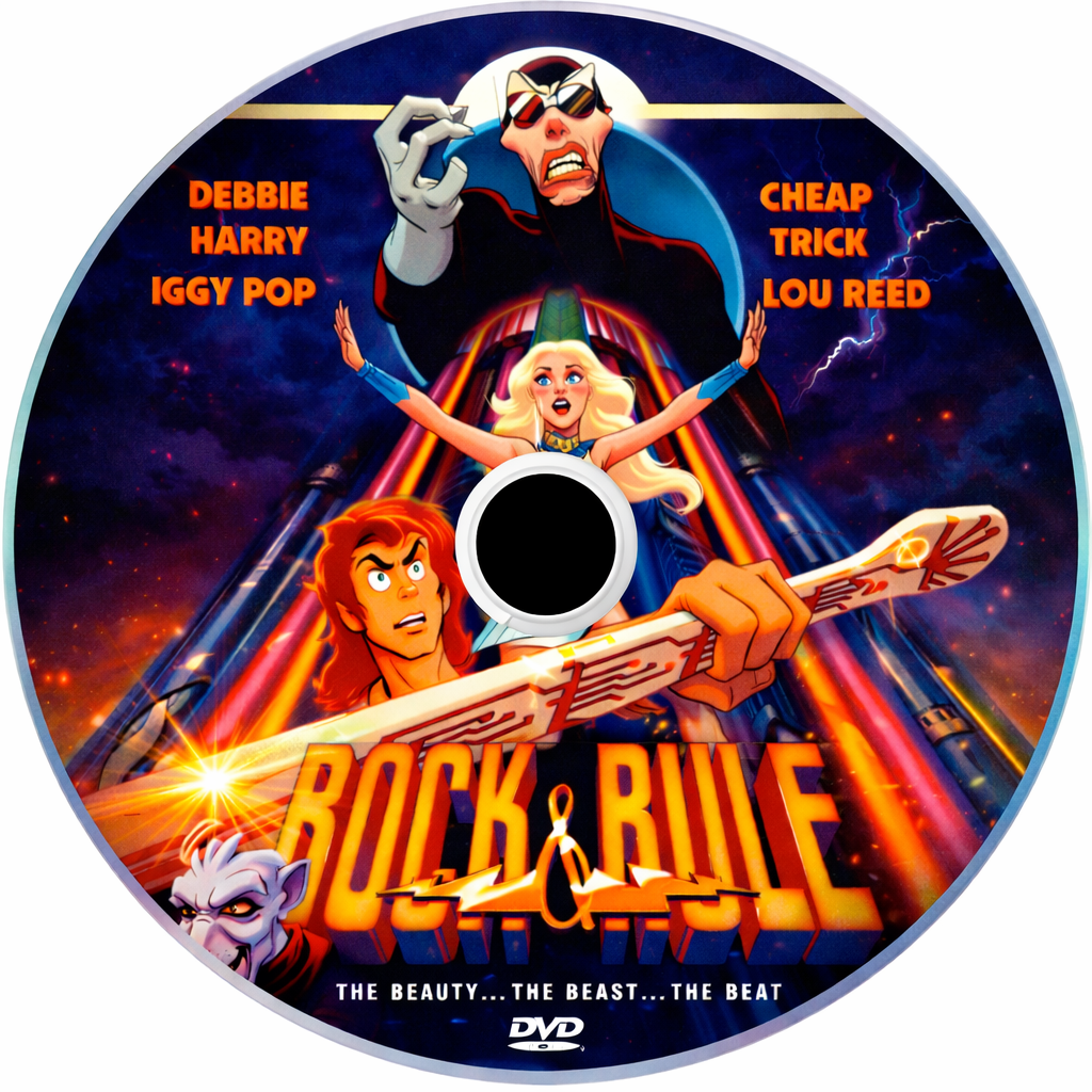 ROCK AND RULE (1983) Don Francks,Susan Roman,Paul Le Mat,Catherine O'Hara- Public Domain DVD NO CASE RARE !