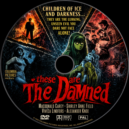 THESE ARE THE DAMNED (1963) Starring - Macdonald Carey,Shirley Anne Field,Oliver Reed - PUBLIC DOMAIN DVD ONLY NO CASE