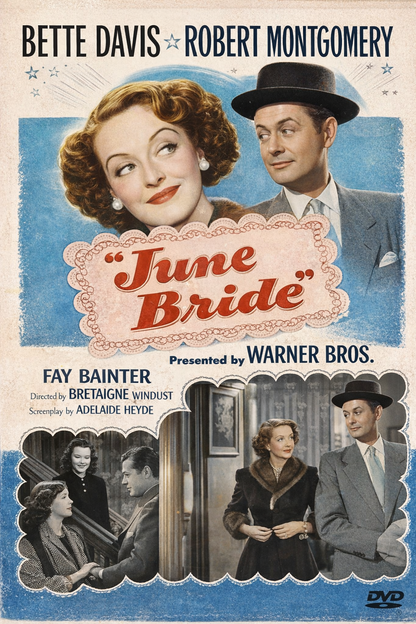 JUNE BRIDE (1948) Bette Davis,Robert Montgomer  - DVD, Public Domain DVD NO CASE