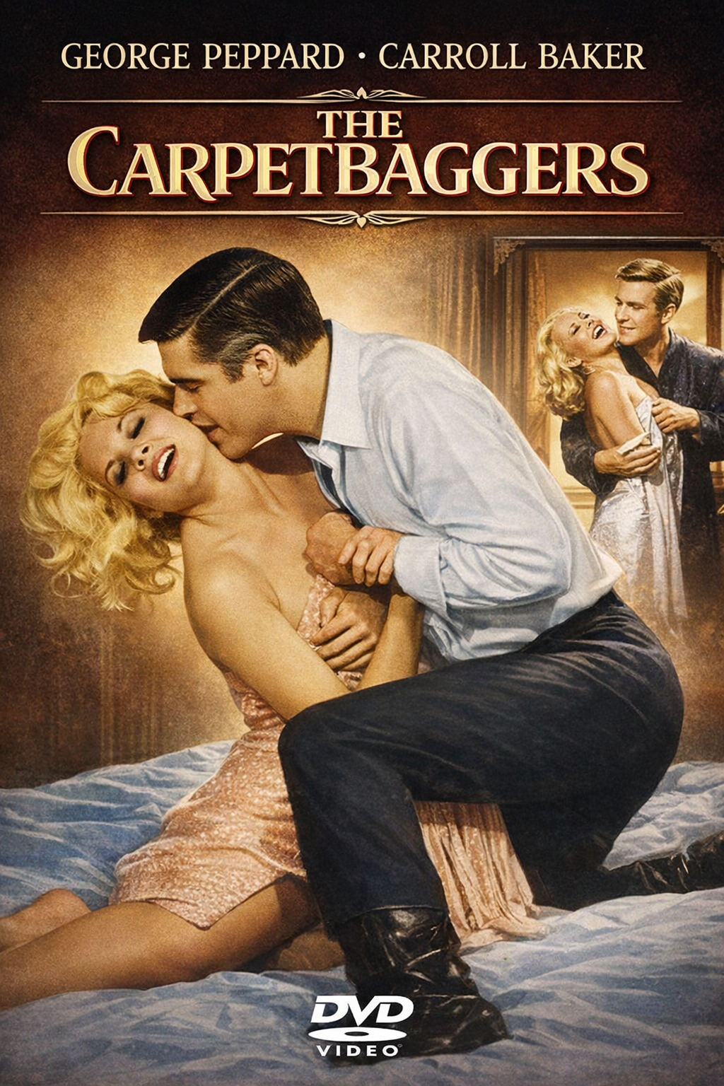 THE CARPETBAGGERS (1964) George Peppard,Alan Ladd, Public Domain DVD NO CASE