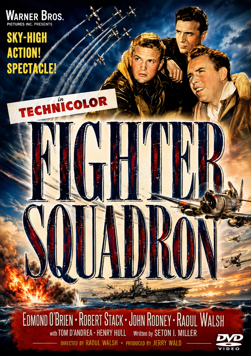 FIGHTER SQUADRON (1948) Edmond O'Brien - Public Domain DVD NO CASE