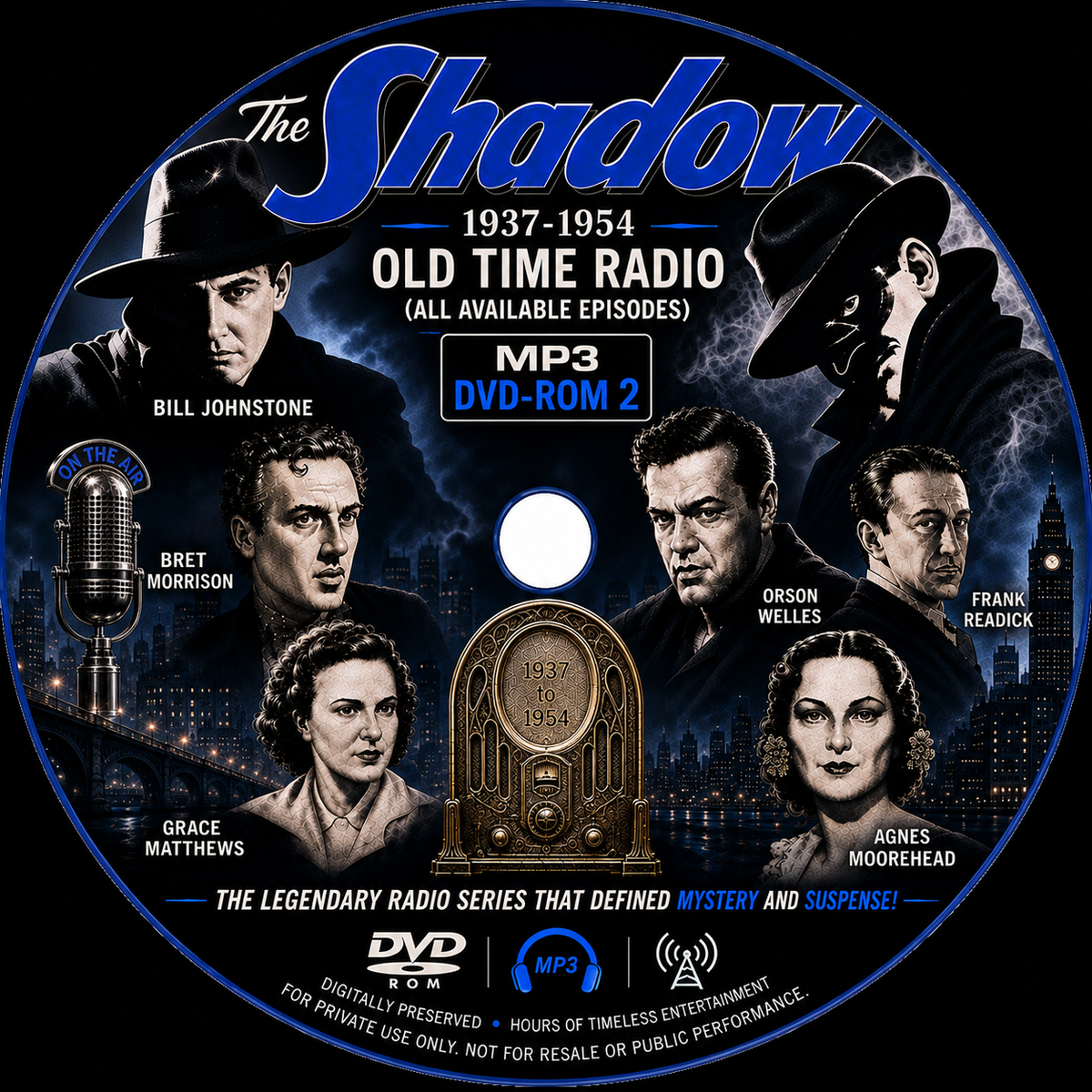 The Shadow 1937-1954 Old Time Radio  (All Available Episodes) MP3 DVD FREE POST