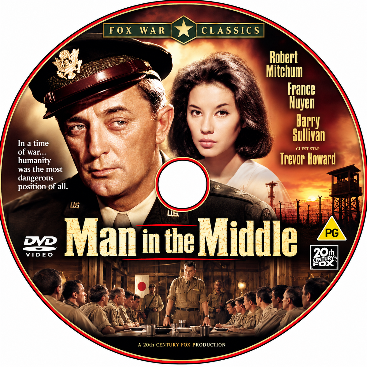 THE MAN IN THE MIDDLE (1964) Robert Mitchum,France Nuyen,Barry Sullivan - Public Domain Movie DVD NO CASE