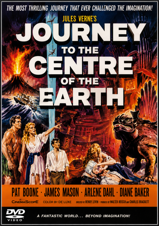 JOURNEY TO THE CENTRE OF THE EARTH (1959) James Mason, Pat Boone, Arlene Dahl - Public Domain Movie DVD NO CASE