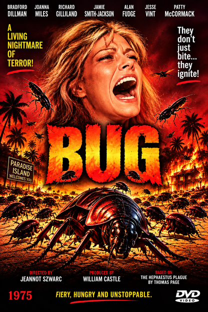 BUG (1975) Starring - Bradford Dillman • Joanna Miles • Richard Gilliland • DVD NO CASE
