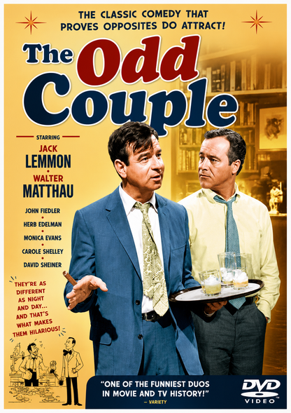 THE ODD COUPLE (1968) Jack Lemmon, Walter Matthau, John Fiedler, Herb Edelman, Monica Evans - Public Domain Movie DVD NO CASE