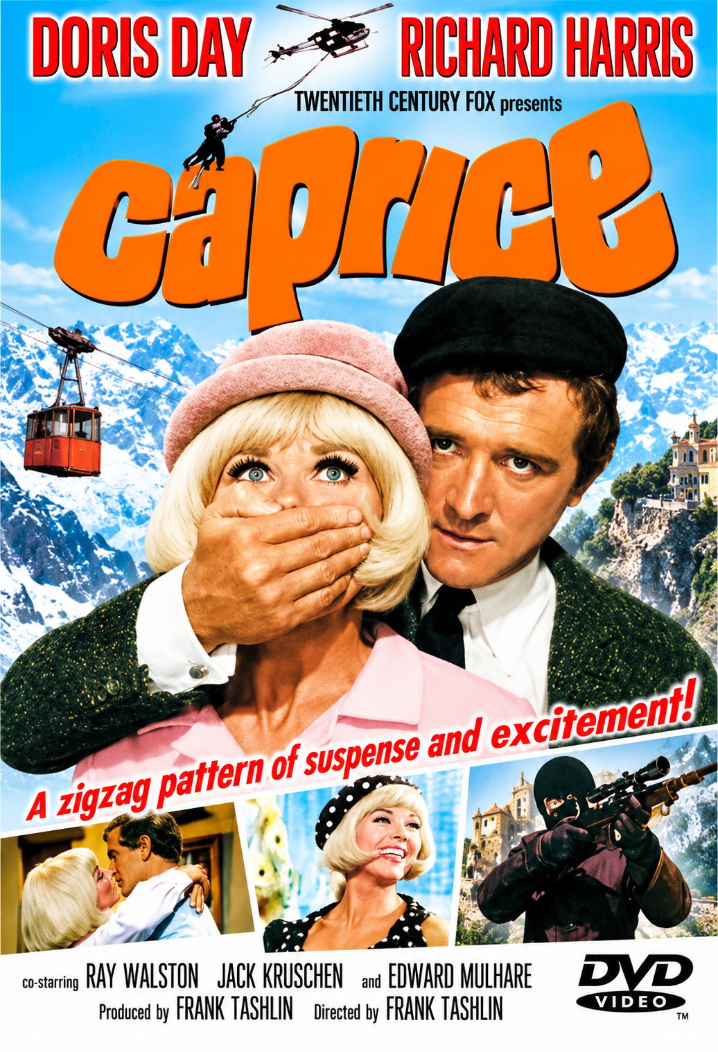 CAPRICE (1967) Doris Day, Richard Harris, Ray Walston, Jack Kruschen, Edward Mulhare, Lilia Skala and Michael J. Pollard- PUBLIC DOMAIN DVD ONLY NO CASE