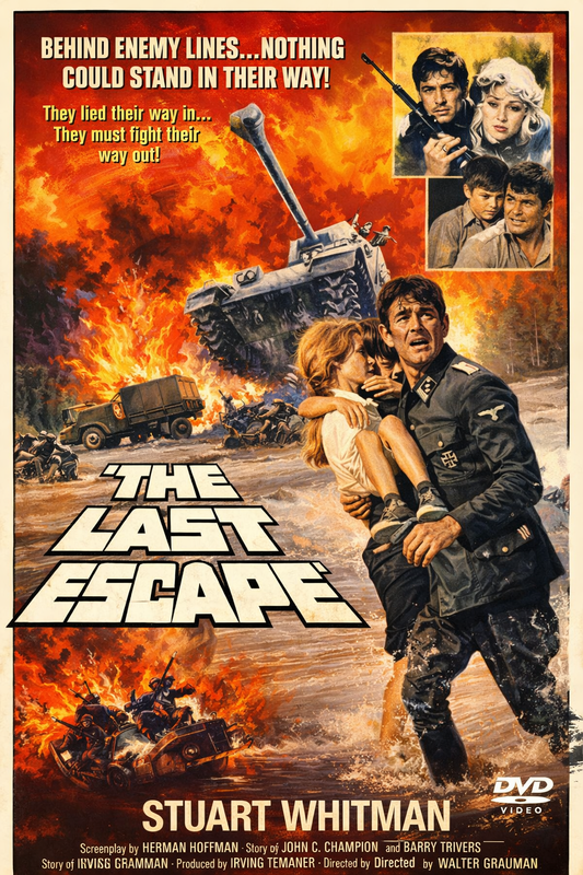 THE LAST ESCAPE (1970) Stuart Whitman ,John Collin ,Martin Jarvis ,Margit Saad  - Public Domain Movie DVD NO CASE