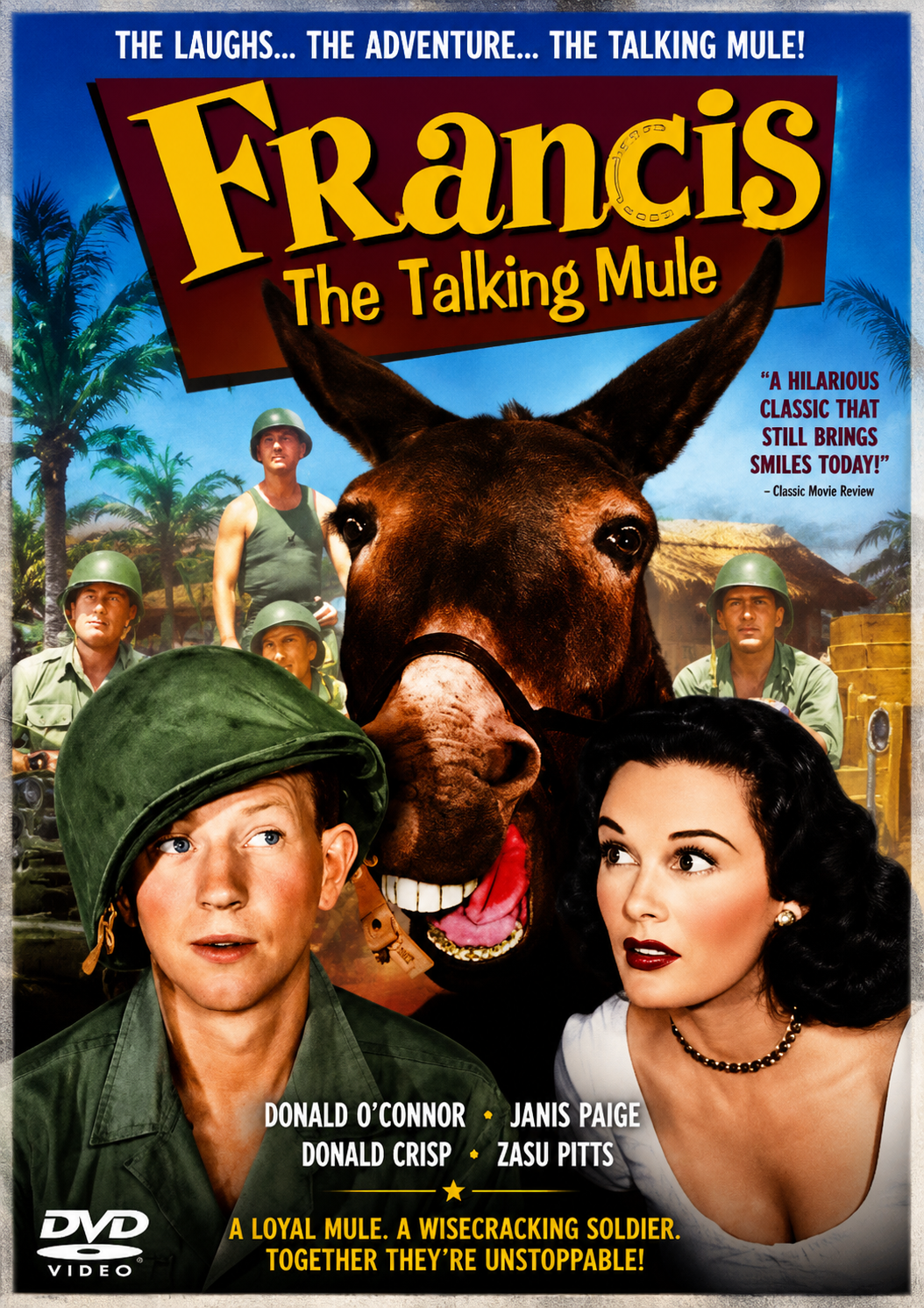 FRANCIS (The Talking Mule) (1950) - DVD - Public Domain DVD NO CASE